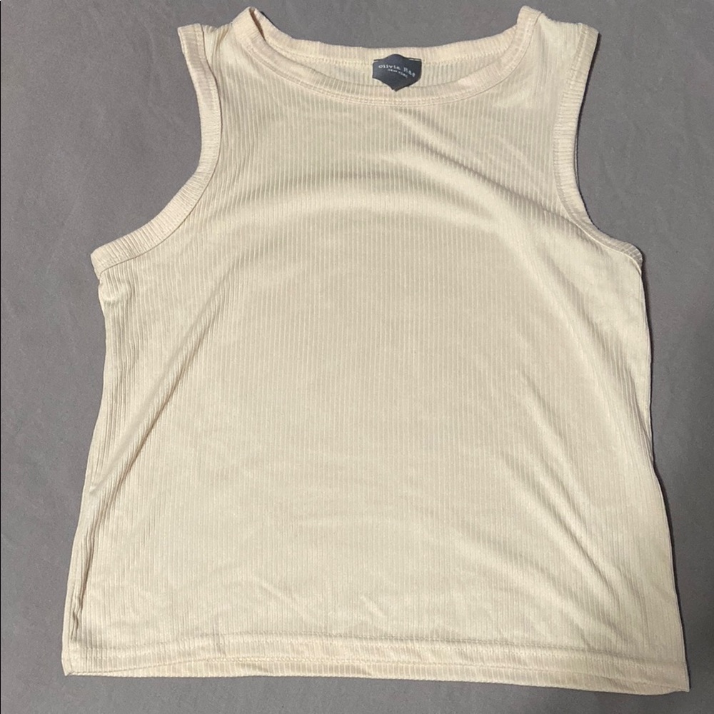Cream Sleeveless Top